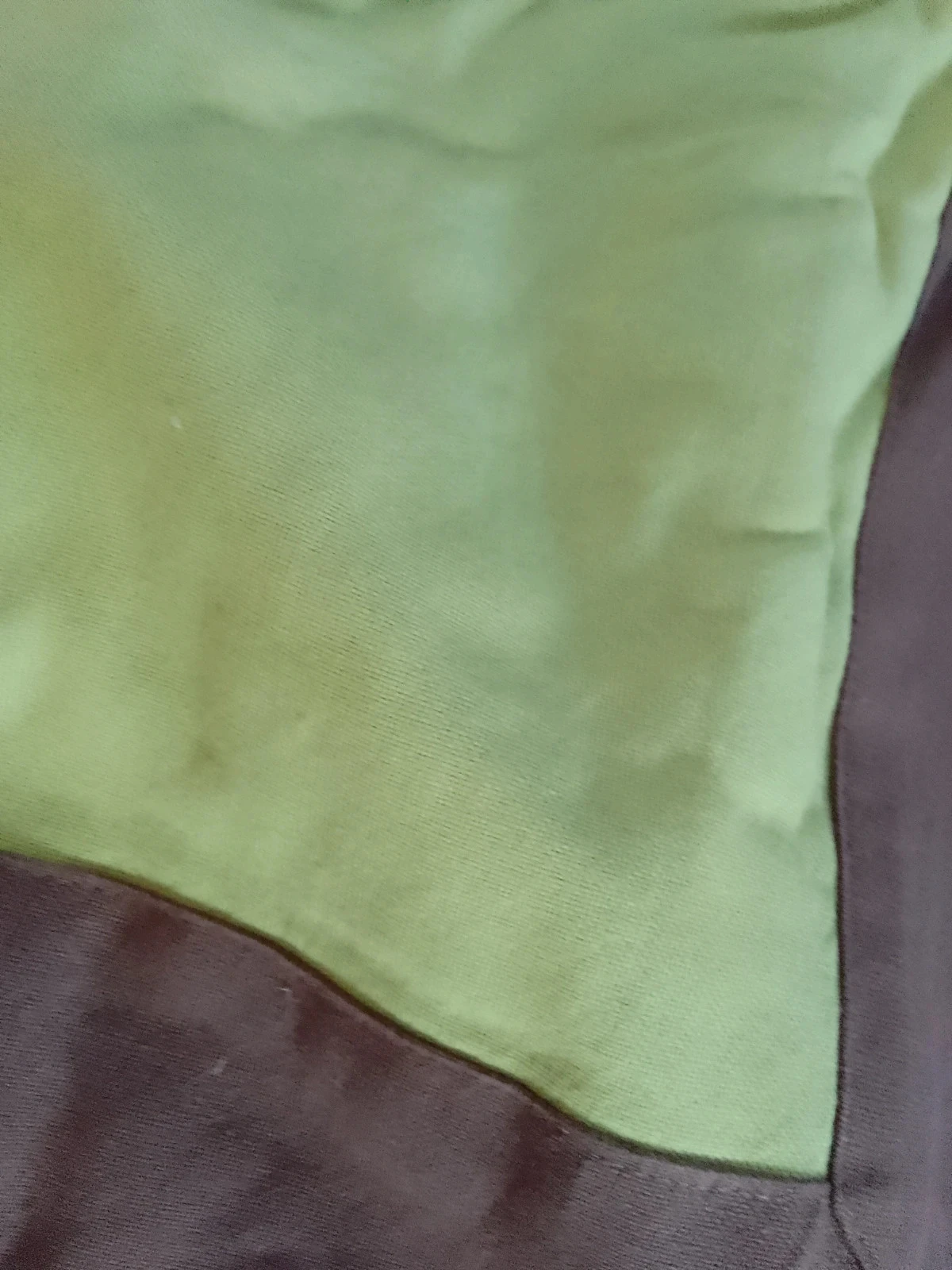 Nappe cuadrada de algodón color pistacho chocolate – photo 3